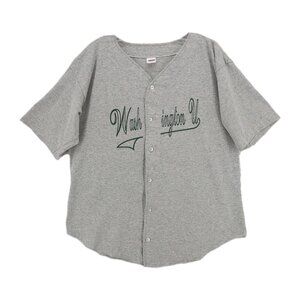 WOLF & SONS Vintage Jersey Shirt Gray WASHINGTON University Size XL